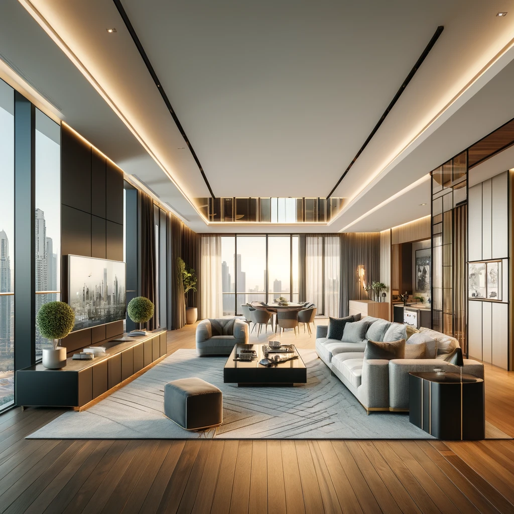 A modern new apartment in Dubai with contemporary design and high-quality finishes.